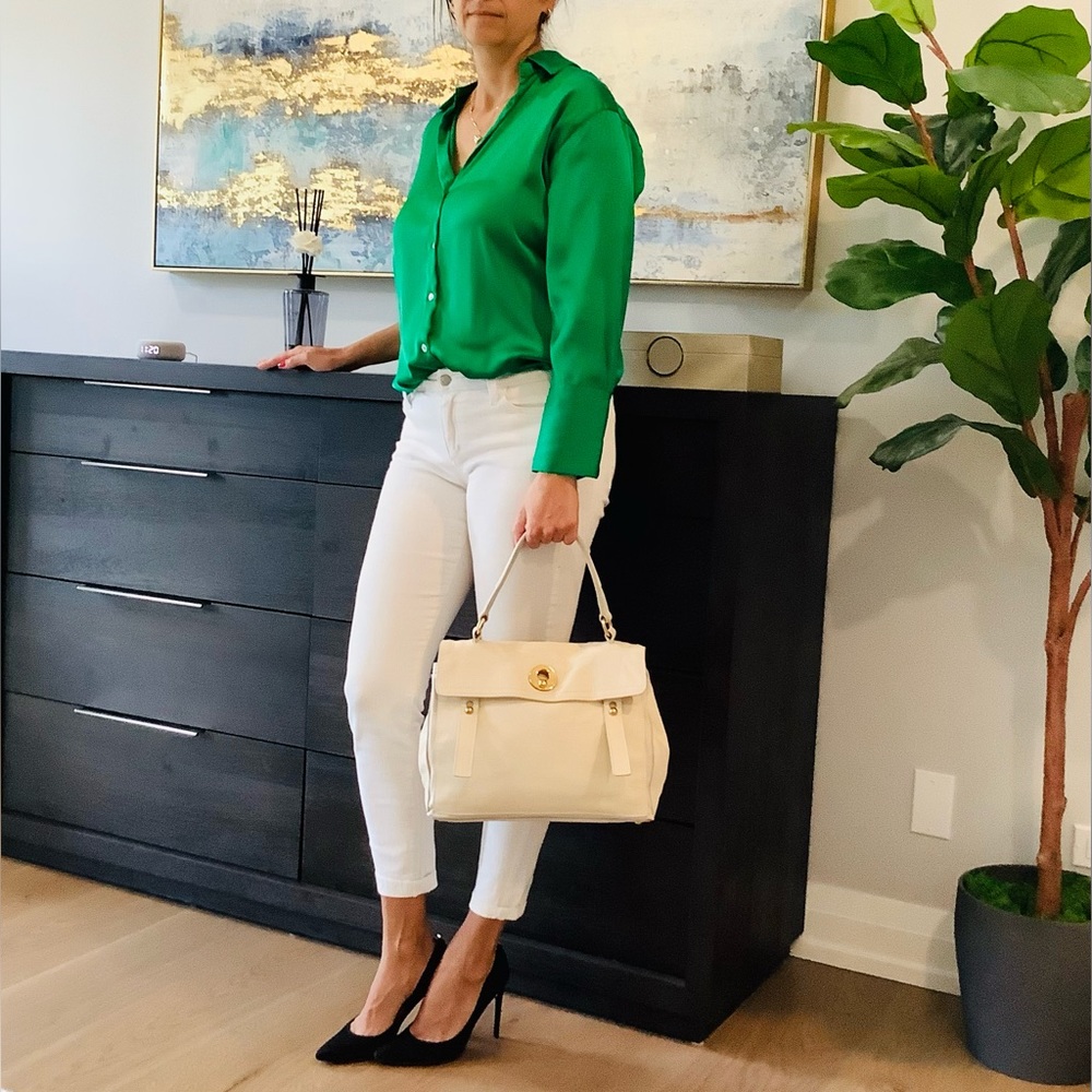 Authentic DRESSY🌹YSL MUSE TWO WAY LEATHER PURSE 🔥